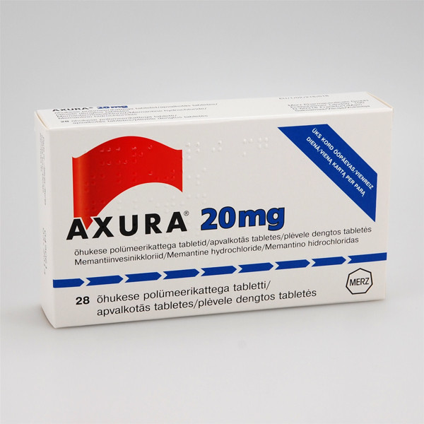 AXURA, 20 mg, plėvele dengtos tabletės, N28  paveikslėlis