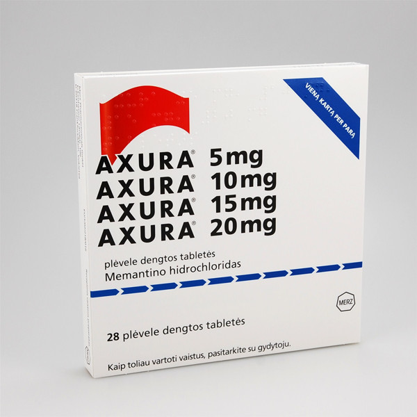 AXURA, 5 mg + 10 mg + 15 mg + 20 mg, plėvele dengtos tabletės, N28  paveikslėlis