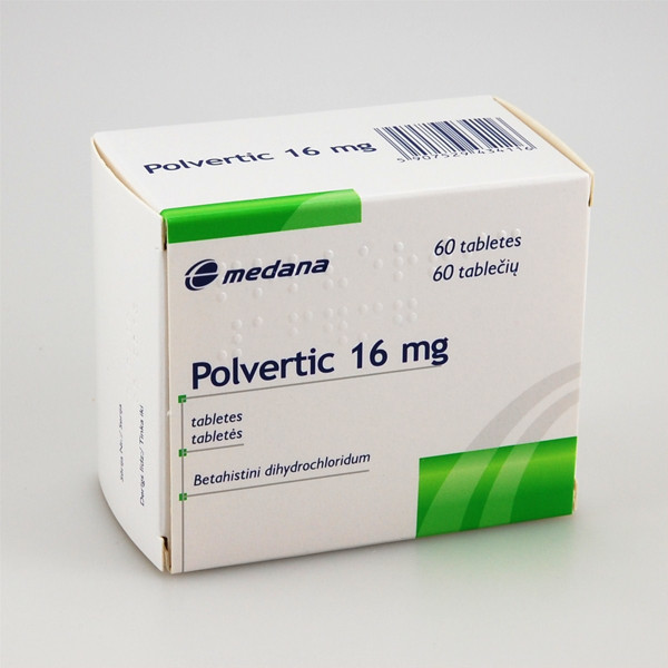 POLVERTIC, 16 mg, tabletės, N60 paveikslėlis