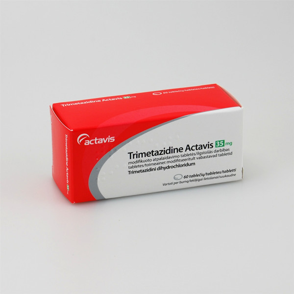 TRIMETAZIDINE ACTAVIS, 35 mg, modifikuoto atpalaidavimo tabletės, N60 paveikslėlis