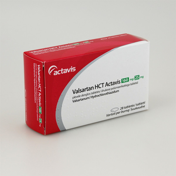 VALSARTAN HCT ACTAVIS, 160 mg/25 mg, plėvele dengtos tabletės, N28 paveikslėlis