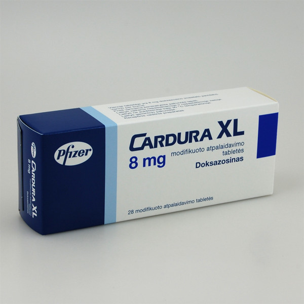 CARDURA XL, 8 mg, modifikuoto atpalaidavimo tabletės, N28  paveikslėlis