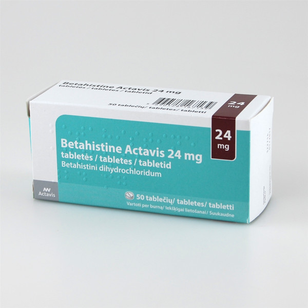BETAHISTINE ACTAVIS, 24 mg, tabletės, N50 paveikslėlis