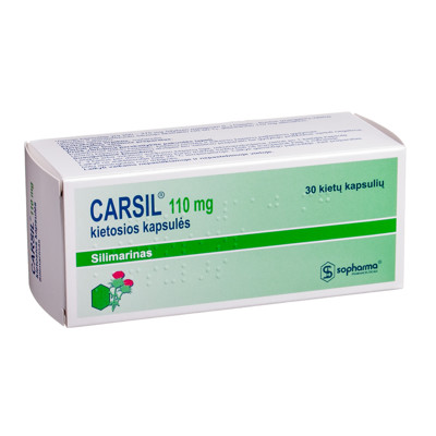 CARSIL, 110 mg, kietosios kapsulės, N30  paveikslėlis