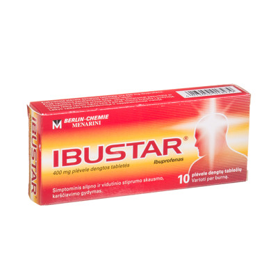 IBUSTAR, 400 mg, plėvele dengtos tabletės, N10 paveikslėlis