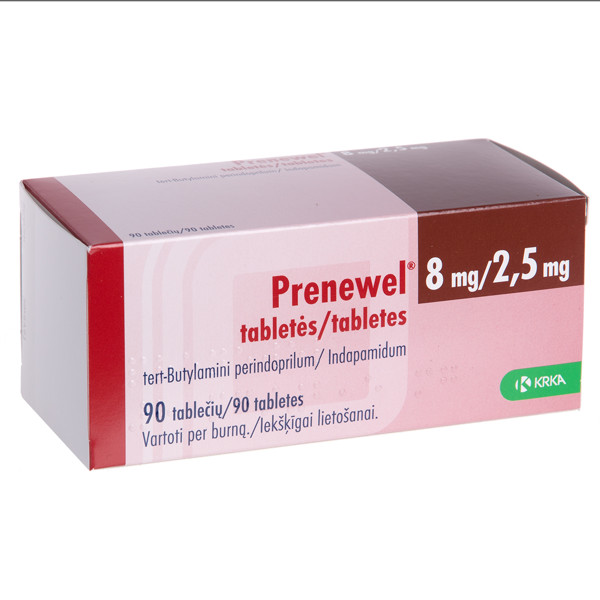 PRENEWEL, 8 mg/2,5 mg, tabletės, N90 paveikslėlis