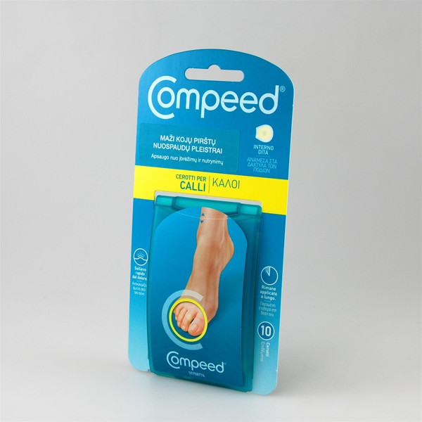 COMPEED, kojų pirštų nuospaudų pleistrai, maži, 10 vnt. paveikslėlis