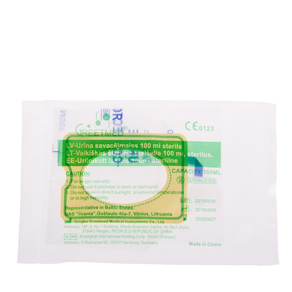 GREETMED, šlapimo surinktuvas, vaikiškas, sterilus, 100 ml  paveikslėlis