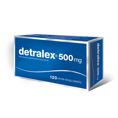 DETRALEX, 500 mg, plėvele dengtos tabletės, N120  paveikslėlis