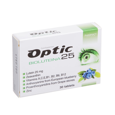 OPTIC BIOLUTEINA 25, 30 tablečių paveikslėlis