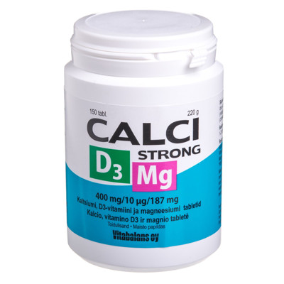 CALCI STRONG + D3 + MG, 150 tablečių paveikslėlis