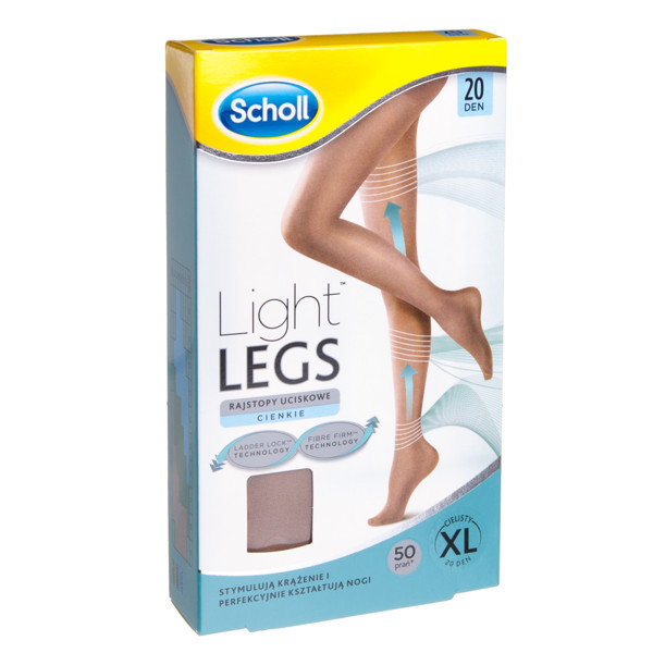 SCHOLL LIGHT LEGS XL, kompresinės pėdkelnės, 20 Den, kūno spalvos  paveikslėlis