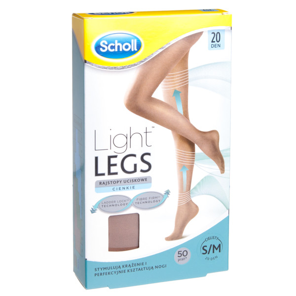 SCHOLL LIGHT LEGS S/M, kompresinės pėdkelnės, 20 Den, kūno spalvos paveikslėlis