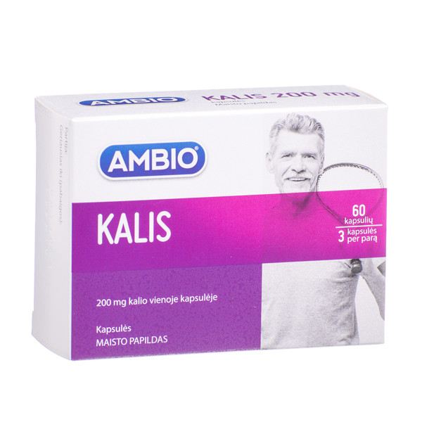 AMBIO KALIS, 200 mg, 60 kapsulių paveikslėlis