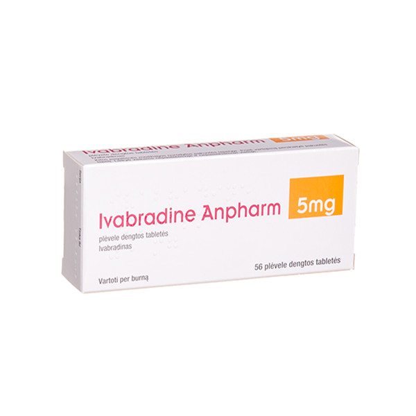 IVABRADINE ANPHARM, 5 mg, plėvele dengtos tabletės, N56  paveikslėlis