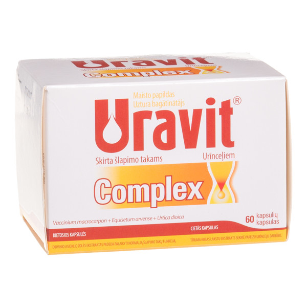 URAVIT COMPLEX, 60 kietųjų kapsulių paveikslėlis