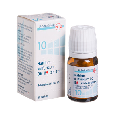 NATRIUM SULFURICUM D6 BS, Šiuslerio druska Nr. 10, tabletės, N80 paveikslėlis