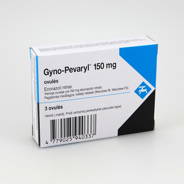 GYNO-PEVARYL, 150 mg, ovulės, N3  paveikslėlis