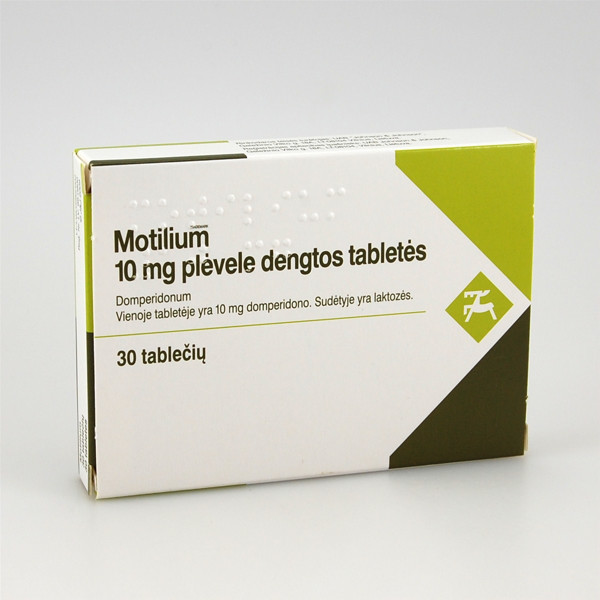 MOTILIUM, 10 mg, plėvele dengtos tabletės, N30  paveikslėlis