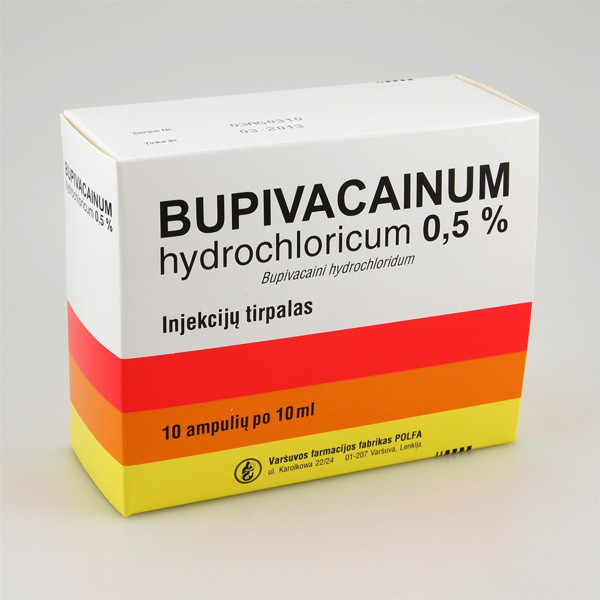 BUPIVACAINUM WZF POLFA, 5 mg/ml, injekcinis tirpalas, 10 ml, N10  paveikslėlis