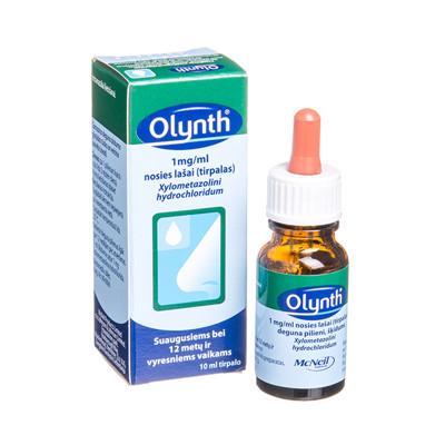 OLYNTH, 1 mg/ml, nosies lašai (tirpalas), 10 ml  paveikslėlis