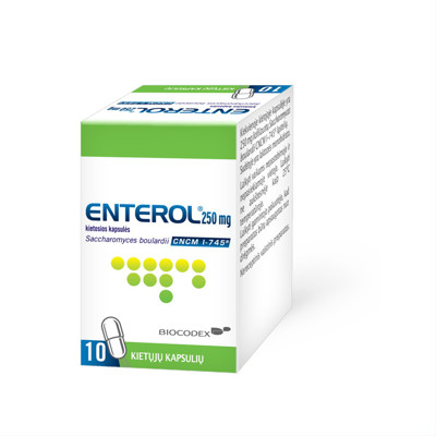 ENTEROL, 250 mg, kietosios kapsulės, N10  paveikslėlis