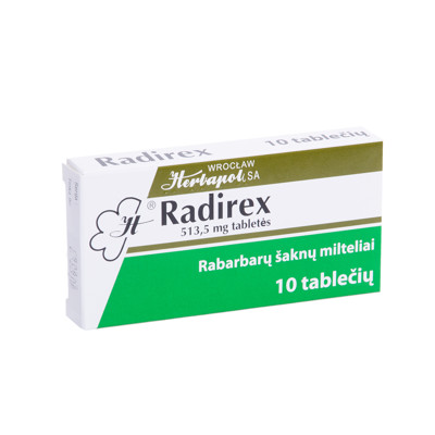 RADIREX, 513,5 mg, tabletės, N10  paveikslėlis