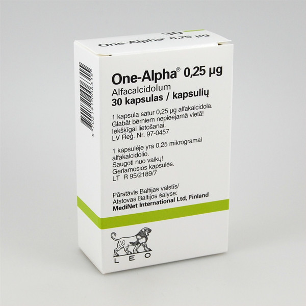 ONE-ALPHA, 0,25 mikrogramo, minkštosios kapsulės, N30  paveikslėlis