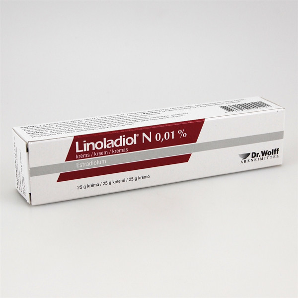 LINOLADIOL N, 0,1 mg/g, kremas, 25 g  paveikslėlis