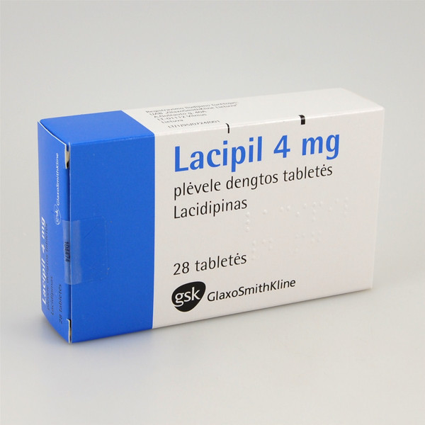 LACIPIL, 4 mg, plėvele dengtos tabletės, N28 paveikslėlis