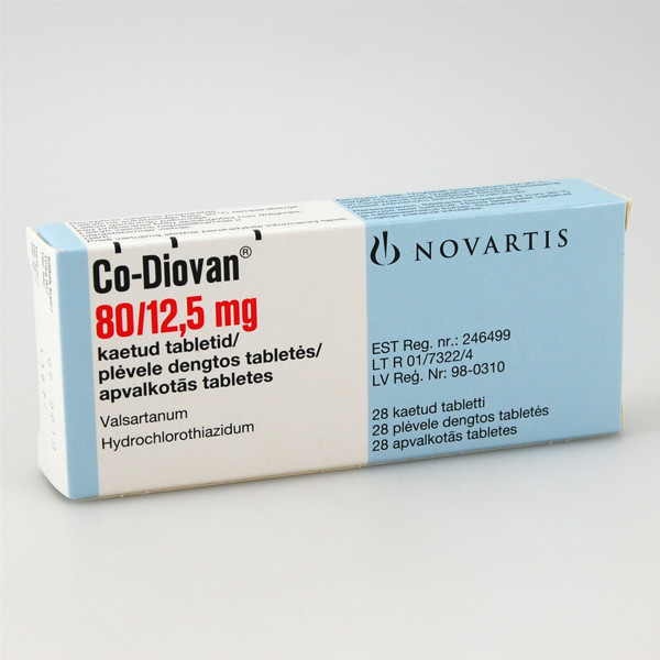 CO-DIOVAN, 80 mg/12,5 mg, plėvele dengtos tabletės, N28  paveikslėlis