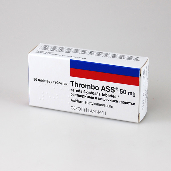 THROMBO ASS, 50 mg, skrandyje neirios tabletės, N30  paveikslėlis