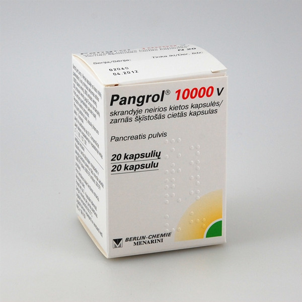 PANGROL, 10000 V, skrandyje neirios kietosios kapsulės, N20  paveikslėlis