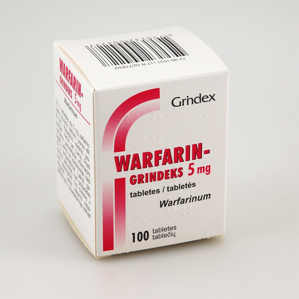 WARFARIN-GRINDEKS, 5 mg, tabletės, N100  paveikslėlis