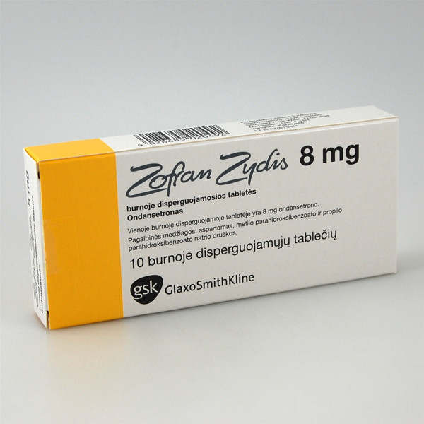 ZOFRAN ZYDIS, 8 mg, burnoje disperguojamos tabletės, N10  paveikslėlis