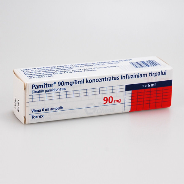 PAMITOR, 15 mg/ml, koncentratas infuziniam tirpalui, 6 ml, N1  paveikslėlis