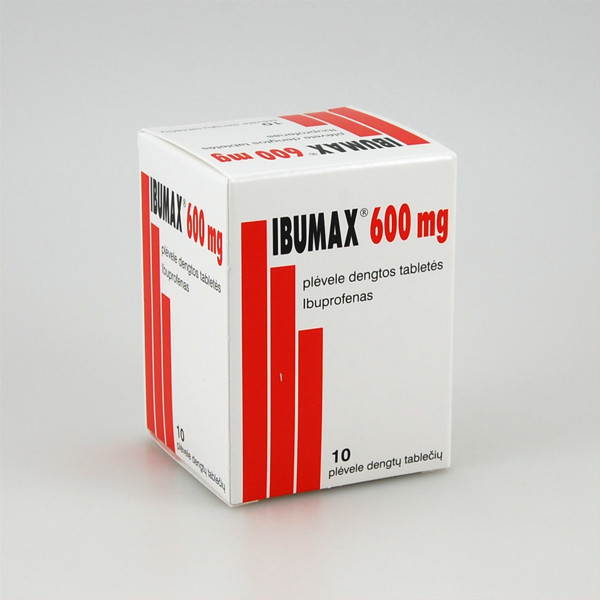 IBUMAX, 600 mg, plėvele dengtos tabletės, N10   paveikslėlis