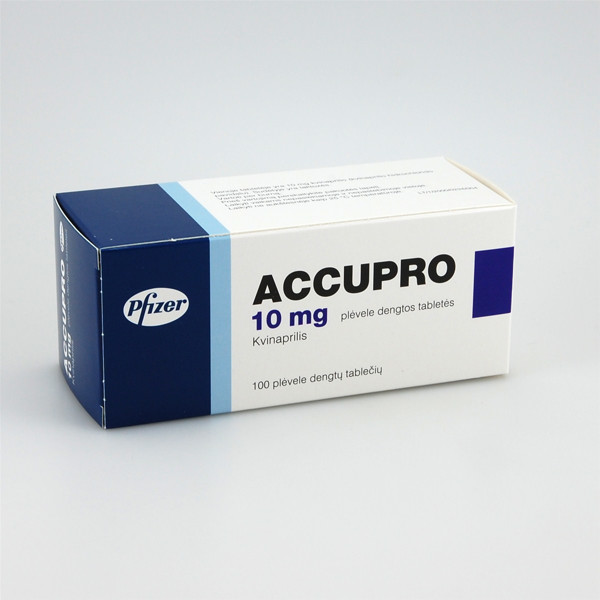 ACCUPRO, 10 mg, plėvele dengtos tabletės, N100  paveikslėlis