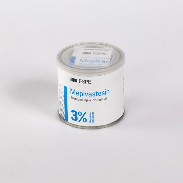 MEPIVASTESIN, 30 mg/ml, injekcinis tirpalas, 1,7 ml, N50 paveikslėlis