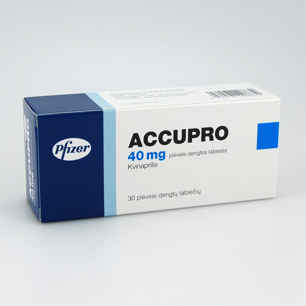 ACCUPRO, 40 mg, plėvele dengtos tabletės, N30  paveikslėlis