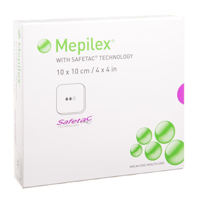 MEPILEX, tvarstis, 10 cm x 10 cm, silikoninis, 5 vnt. paveikslėlis