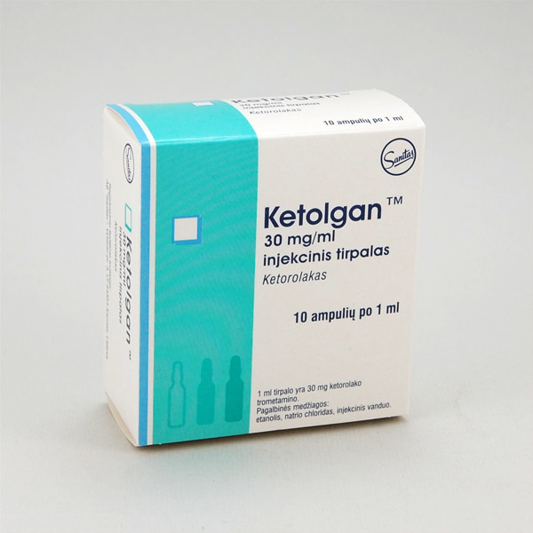 KETOLGAN, 30 mg/ml, injekcinis tirpalas, 1 ml, N10 paveikslėlis