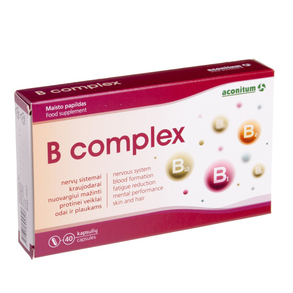 B COMPLEX, 40 kapsulių paveikslėlis