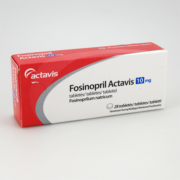FOSINOPRIL ACTAVIS, 10 mg, tabletės, N28 paveikslėlis