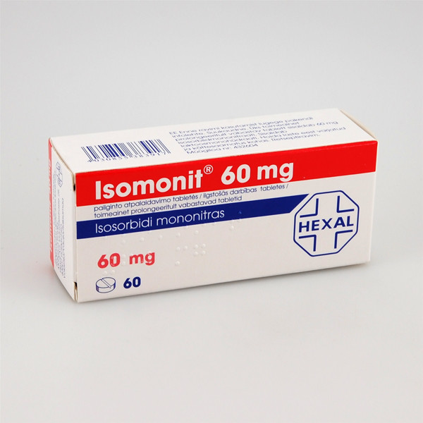 ISOMONIT, 60 mg, pailginto atpalaidavimo tabletės, N60  paveikslėlis