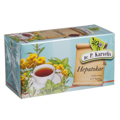 DR. P. KARVELIS HEPATOKAR, žolelių arbata, 1 g, 25 vnt. paveikslėlis