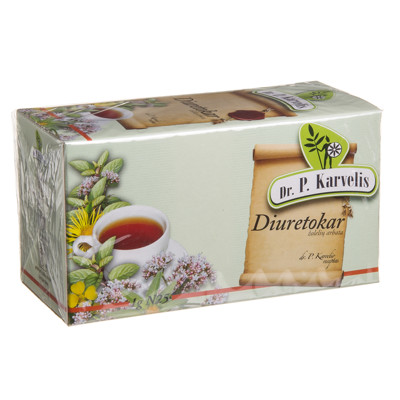 DR. P. KARVELIS DIURETOKAR, žolelių arbata, 1 g, 25 vnt.  paveikslėlis
