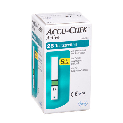 ACCU-CHEK ACTIVE, diagnostinės juostelės, 25 vnt. paveikslėlis
