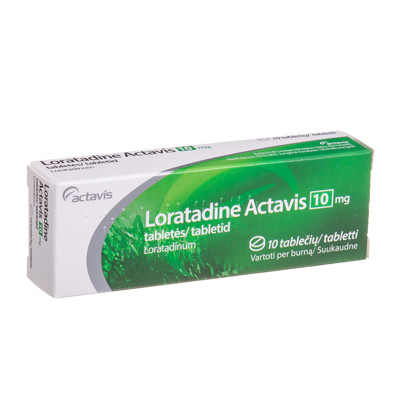 LORATADINE ACTAVIS, 10 mg, tabletės, N10 paveikslėlis