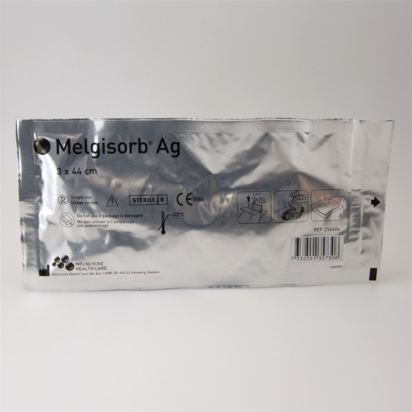 MELGISORB AG, absorbuojantis alginatinis tvarstis, 3 cm x 44 cm paveikslėlis